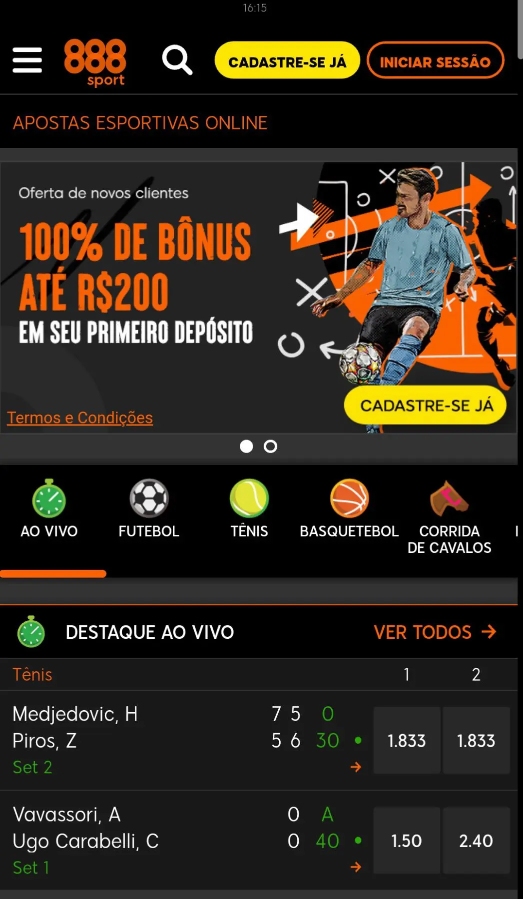 Site de Apostas Esportivas 888sport