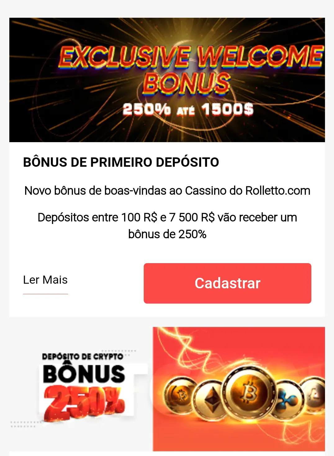 Promoções de Rolletto