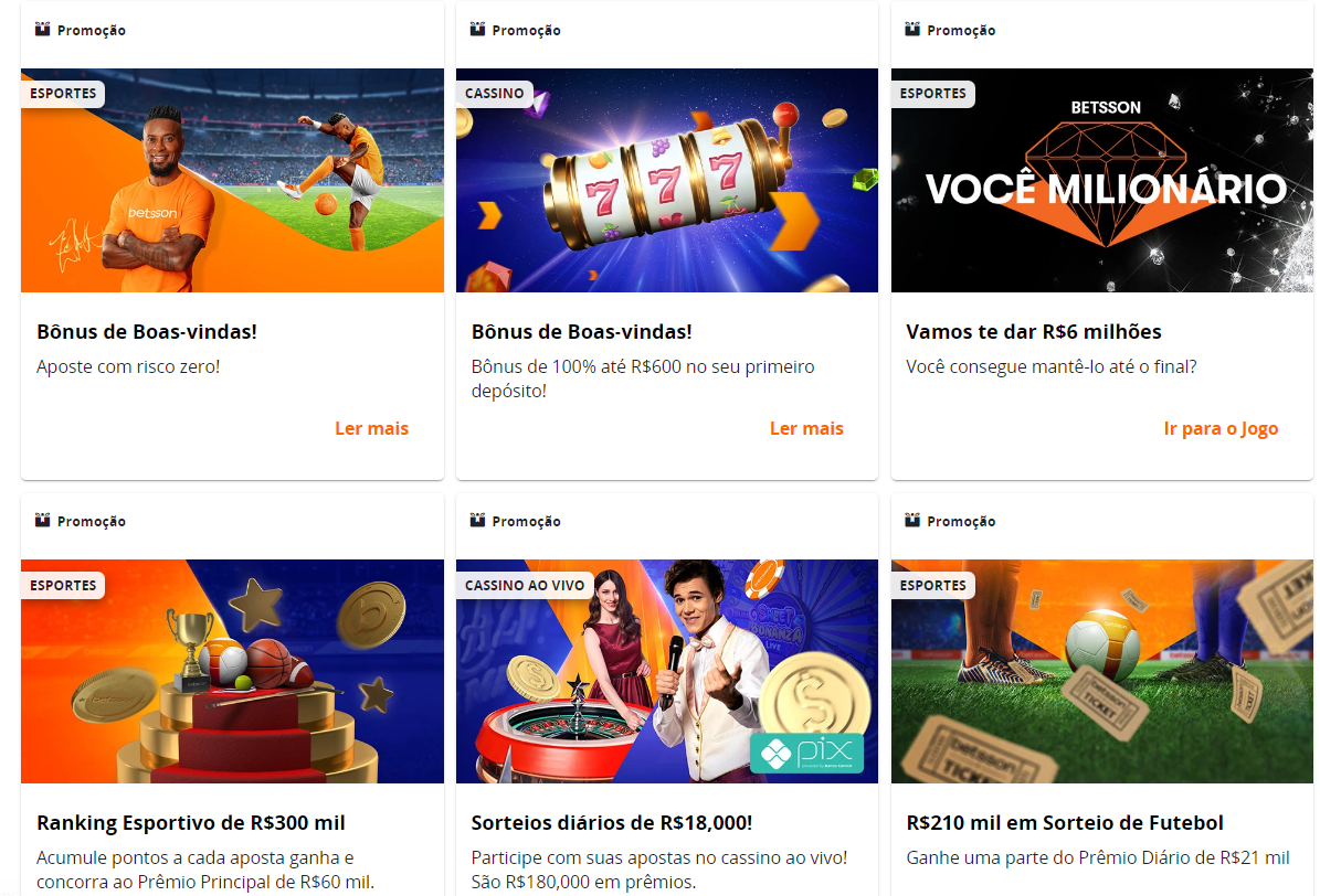 Promoções da Betsson