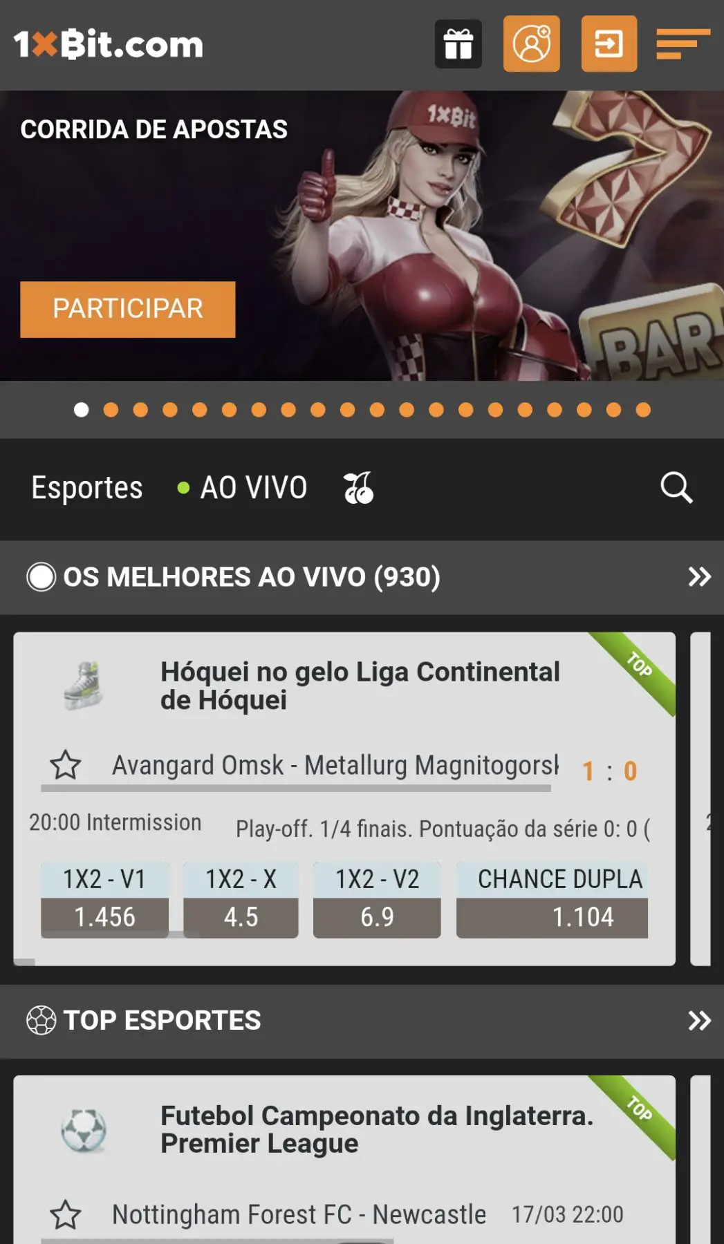 página inicial